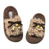 Thick-bottomed outer wear fluffy slippers women's 2025 autumn and winter new fashion small muffin roll plush cotton mop