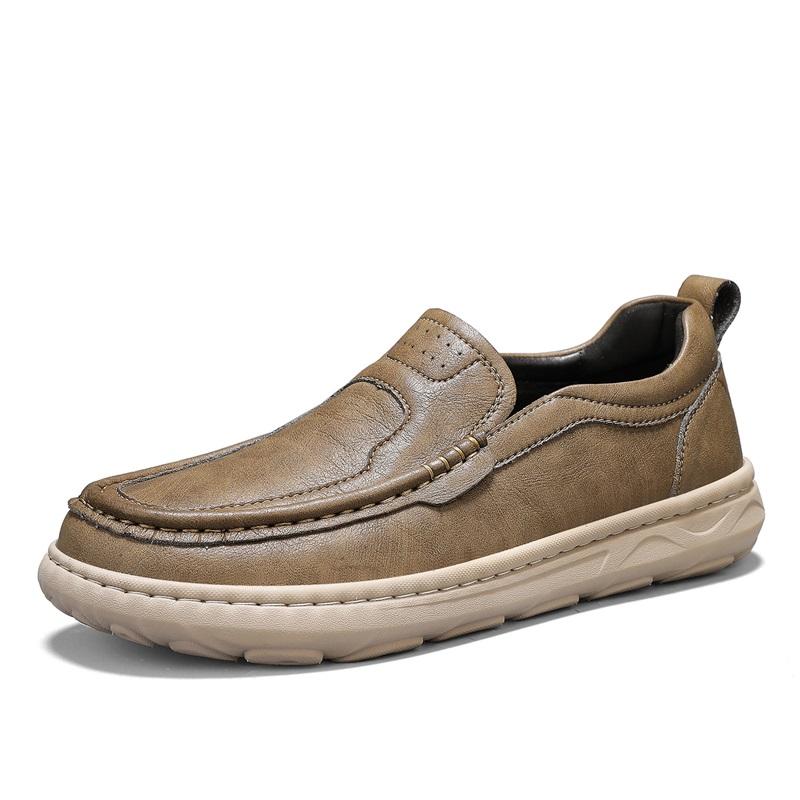 Pánská obuv z pravé kůže v britském stylu Trend Pohodlné Obuv pro volný čas Outdoor Muži Tenisky Mokasíny Pánské ploché boty
