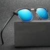 2pcs Polarized Sunglasses UV400 Protection Metal Black Frame PC Lens Fashion Vintage Polarized Sunglasses