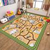 Waschbarer Frühbildungs-Teppich für Kinderzimmer Weiche Stoff-Spielmatte mit Verkehrswegen Puzzle-Design