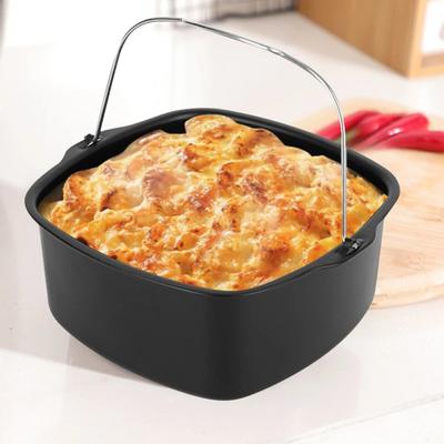 Non-stick Air Fryer Liner Carbon Steel Baking Dish Pan Replacement Air Fryer Accessories  Kitchen