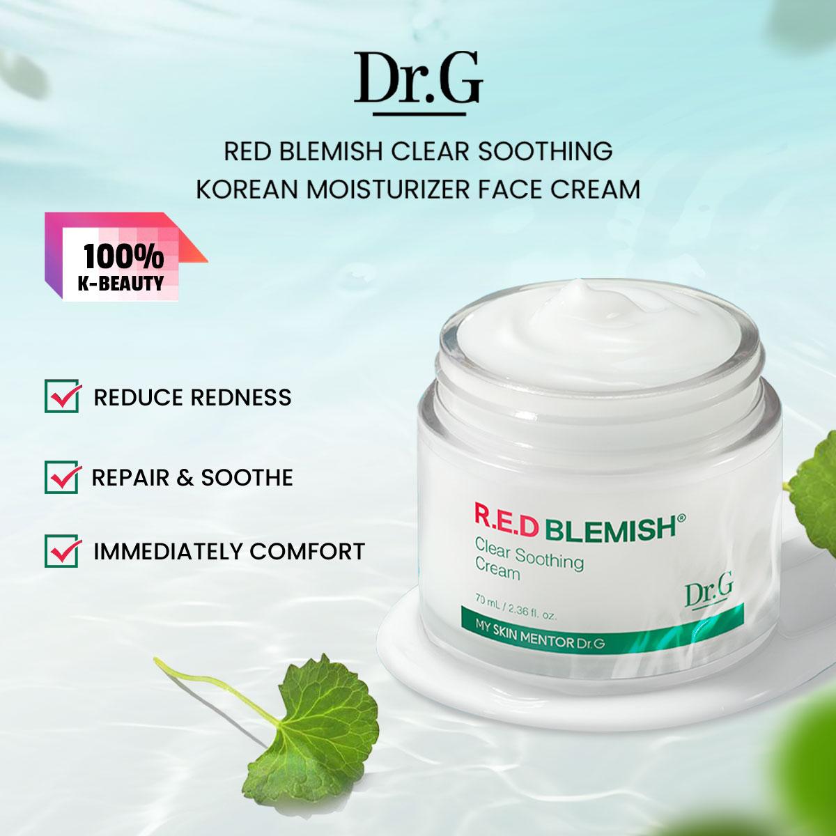 

Dr.G Red Blemish Clear Soothing Korean Moisturizer Face Cream 70ml