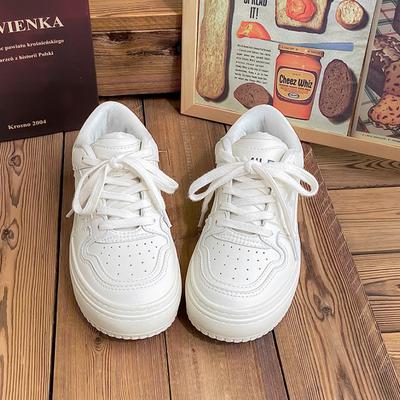Thick Soled Casual Flat Bottomed Women's Shoes 2024 Autumn New Breathable Board Shoes Comfortable Sports Vulcanized Shoes Trafza