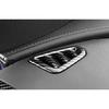 ABS Carbon Fiber Dashboard Upper Air Outlet Vent Trim For Benz C-Class -