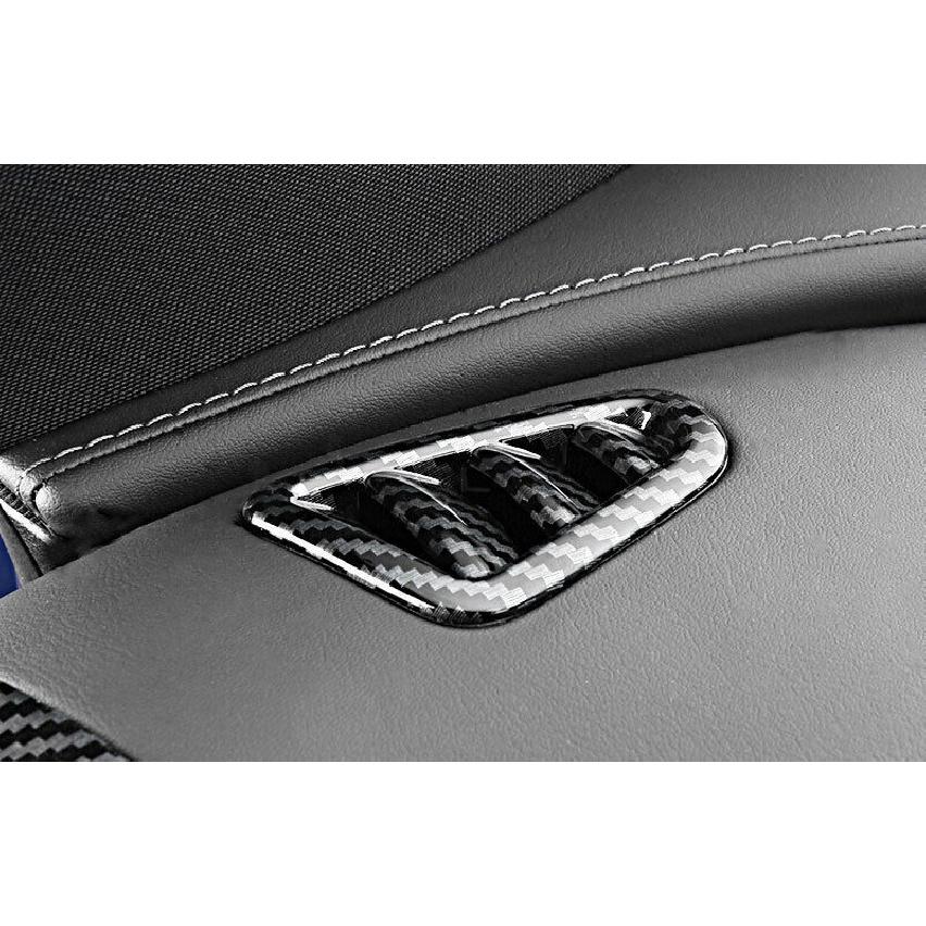ABS Carbon Fiber Dashboard Upper Air Outlet Vent Trim For Benz C-Class -