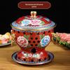Commercial Single-Serving Enamel Alcohol Copper Hotpot