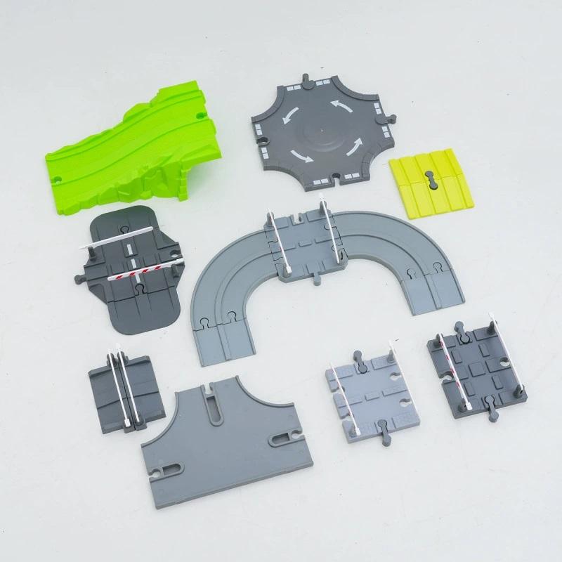 Wooden Train Tracks Beech Wood Road Bridge Railway Accessories Fit for Brand Wooden Tracks Toys for Children Birthday Gifts