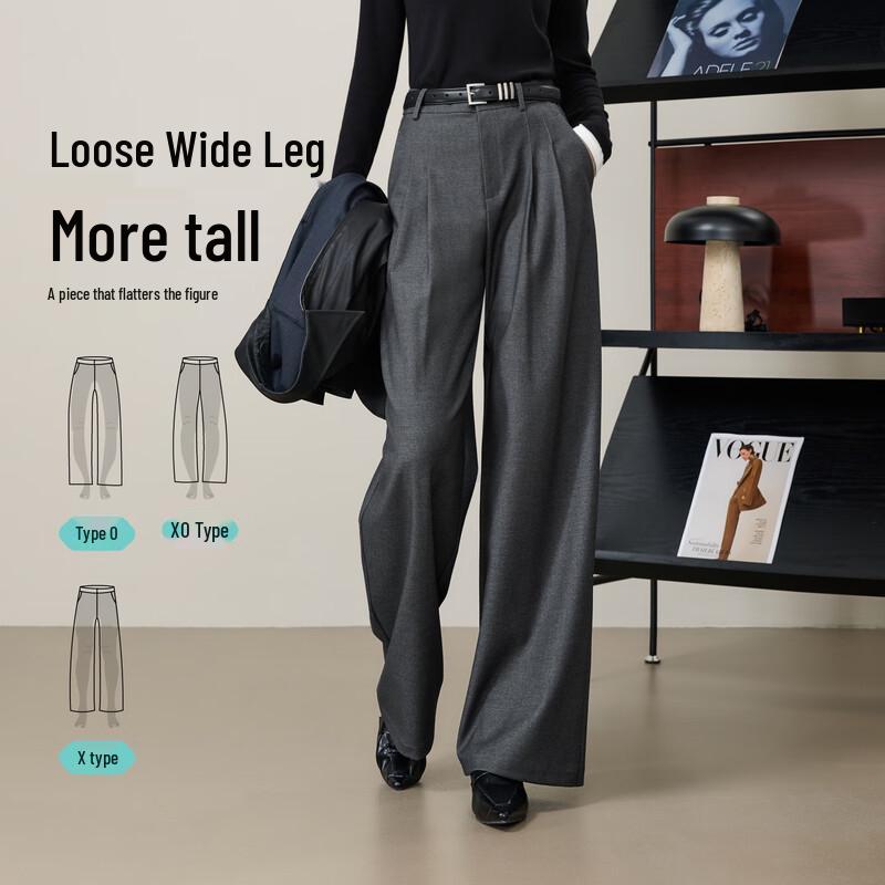 Women's Lyocell Acetate Wide-Leg Suit Pants