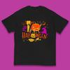 My 1st Halloween Cartoon Halloween Pumpkin Witch Hat Devil Smile Scary Spooky Season Kids T Shirt