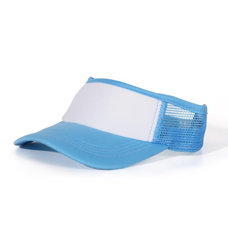 High Quality Customizable Sun Visor Sport Cap Sublimation Hat with Personal Branding for Advertising Promotion Adult size небесно-голубой