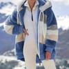 Women's Autumn/Winter Bestseller: Multi-color Plush Hooded Jacket
