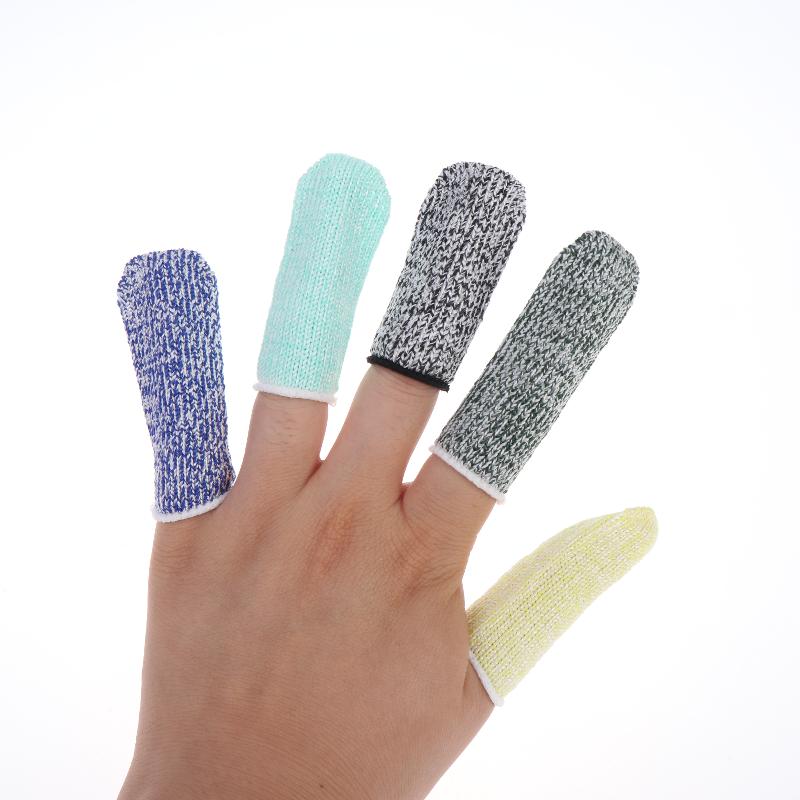 5Pcs Cut Resistant Finger Cots Finger Sleeve Protectors Reusable Finger Covers Flexible Fingertip Cots For Sewing Supplies