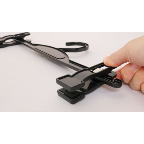 Sawafuji Days Bottom Hangers, Black, 325mm Wide, Set of 5, Made in Japan, for Skirts and Pants, Non-Marking, Space-Saving, with Non-Slip Backing, NDB-