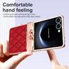 For Samsung Galaxy Z Flip7 5G Case Rhinestone Decoration Ring Holder Rhombus Leather + PC Phone Cover