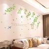 Self-adhesive Purple Lavender Butterfly Wall Decals DIY Floral Stickers for Coffee Shop Storefront Aesthetic Decoration