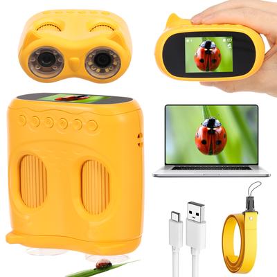 2 In 1 Handheld Microscope 2.0inch IPS Screen Portable Kid Microscopes Rechargeable Digital Microscope for Outdoor Spring Outing