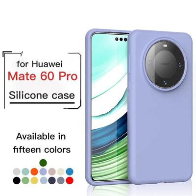 For Huawei Mate 60 Solid Color Case TPU Original Liquid Silicone Phone for Huawei Mate 60Pro 60 Pro Cover Anti-knock Accessories