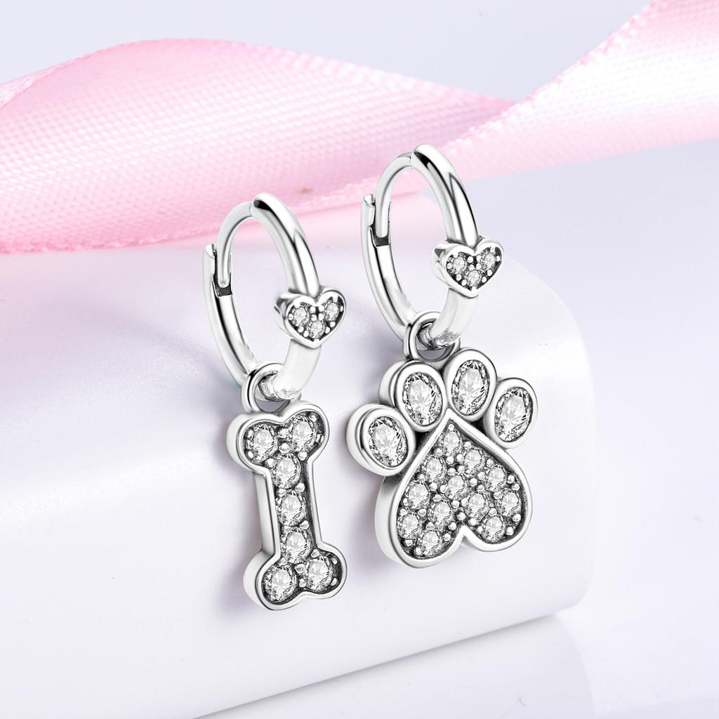 Silver Plated Woman Hoop Earring Original Fashion Travel Airplane Heart Butterfly Fit Girl Jewelry Making Gift
