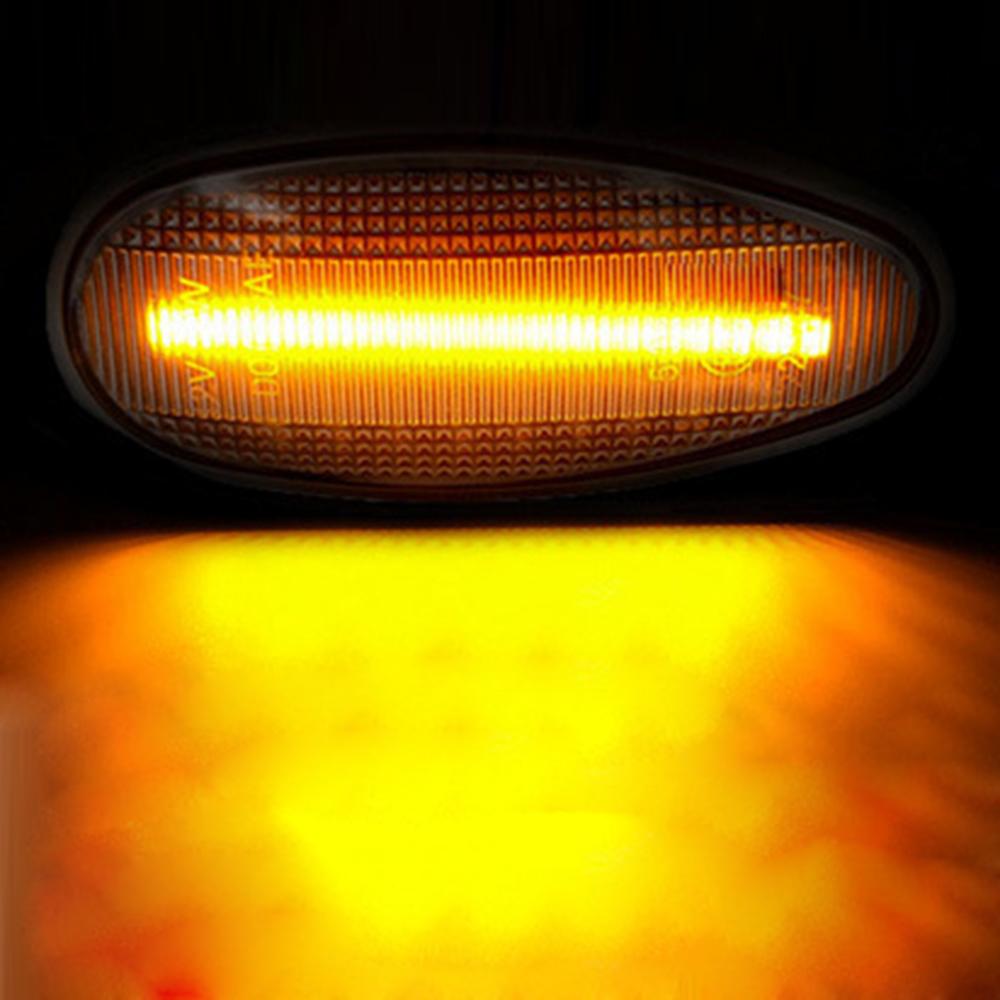 2x LED Dynamic Side Marker Lights Turn Signal Lamps For Mitsubishi Lancer Montero Sport MK3 Pajero Adventure Freeca I Miev Space