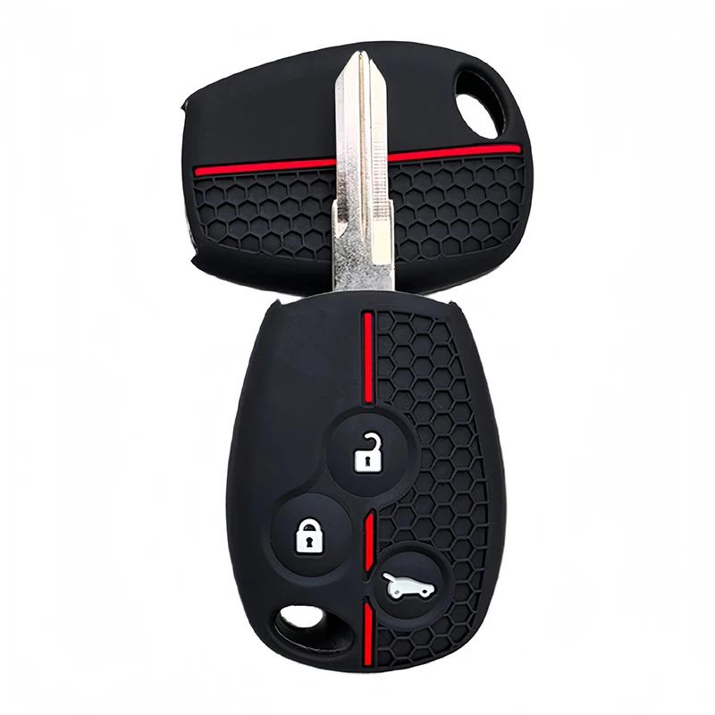 Silicone Key Cover Holder Key Case For Renault Clio 3 Logan 2 Dacia Duster Sandero Stepway Lada Largus For Nissan Almera Terrano