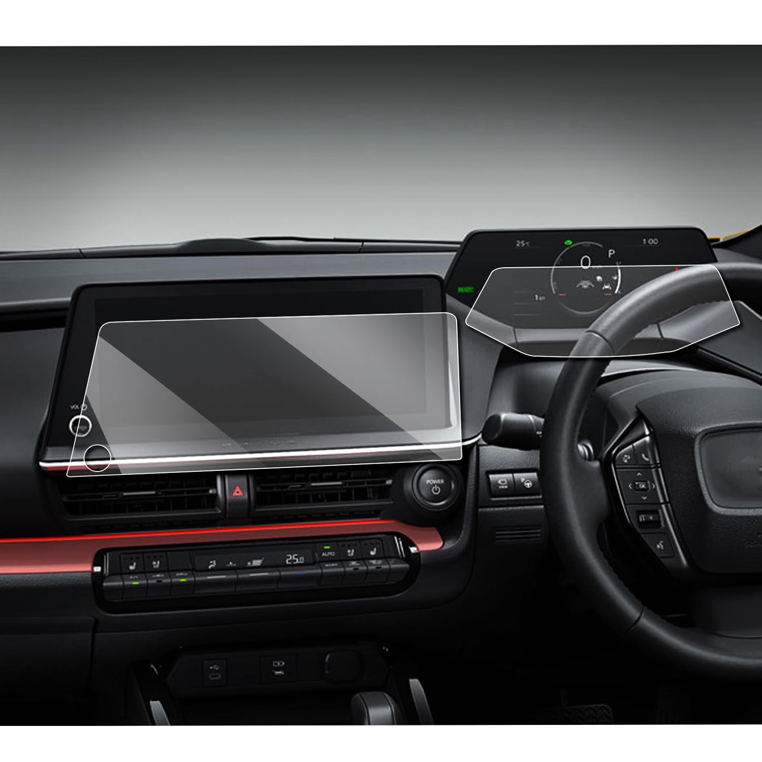 

ruiya New Toyota Prius 60 Series New Prius Protective Film Dedicated Navigation Meter Accessory Parts 9H Custom Parts Ultra Transparent Touch Easy to