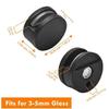 4 Pack Mirror Holder Clips Zinc Alloy for Bathroom Use Designed for 3mm to 5mm Glass Thickness Chic Black Finish