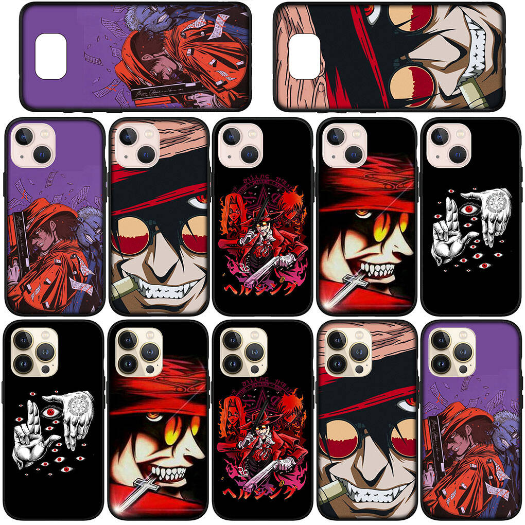 Phone Case for iPhone 17 16 15 Plus XR 16E Huawei P30 P20 Lite Redmi Note 14 12 11 13 Pro Max OPPO A60 A80 A40 A18 A38 Cartoon Hellsing Alucard Cover