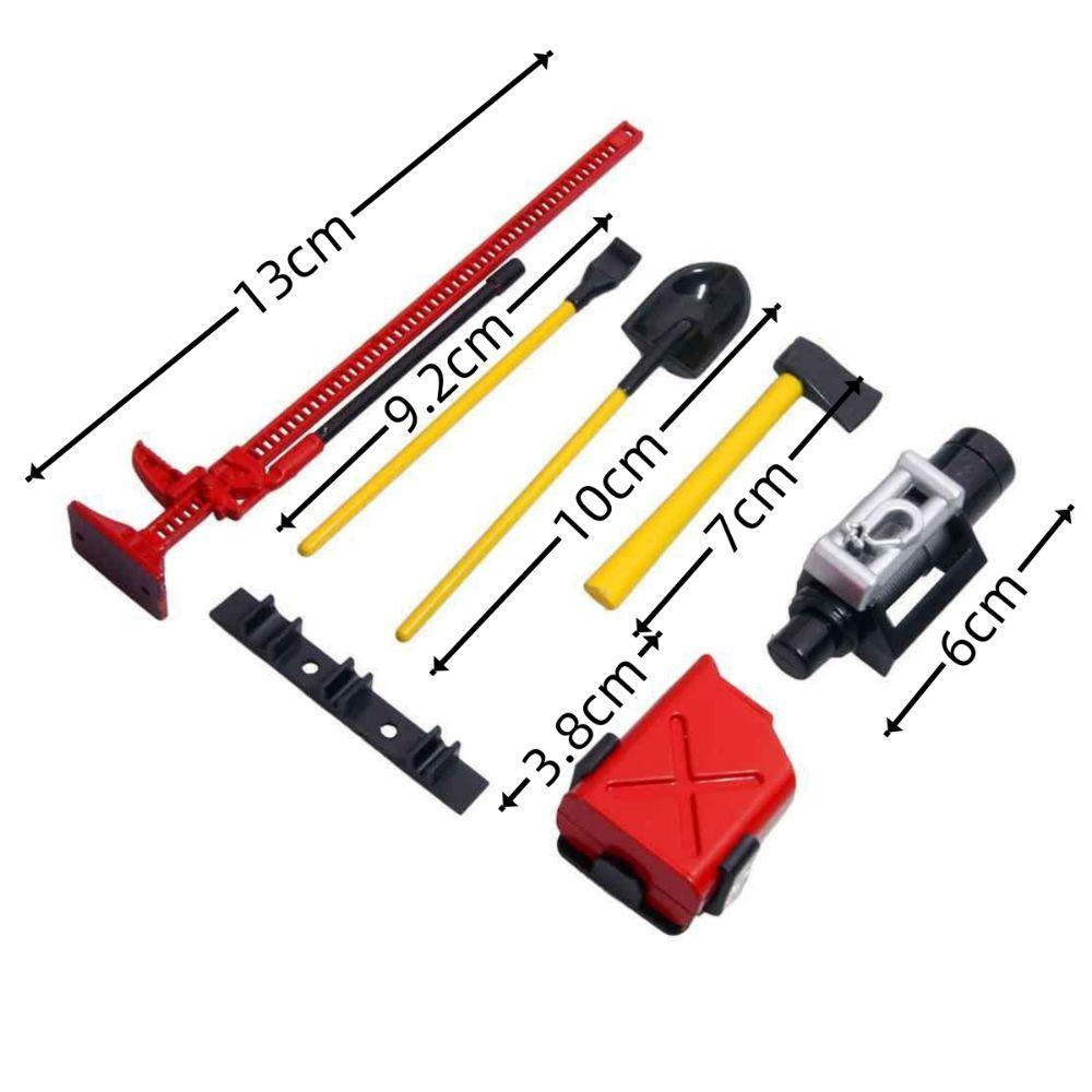 6pcs 1/10 Scale Garage Tools Set Plastic RC Crawler Parts for SCX10 TRX4 D90 CC01