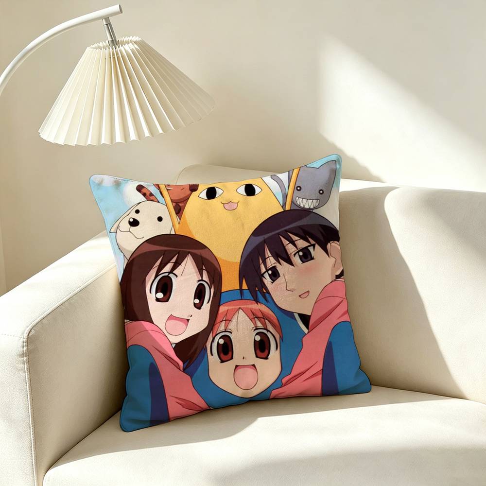 A-Azumanga Daioh Anime Square Double-Sided printed Pillow Case Bedroom Bedside Pillow Sofa Cushion Cover