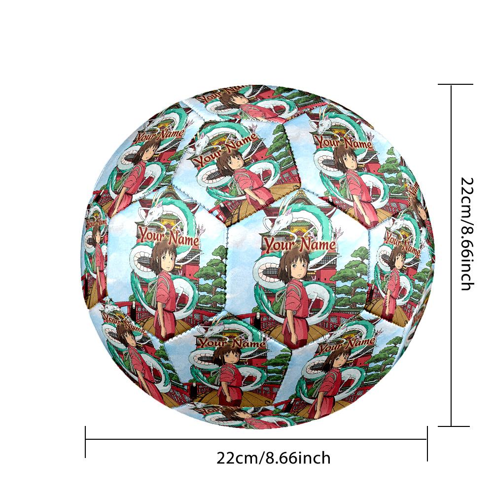Size 5 FootballSpirited Away Durable PU Soccer Ball for Sports Training Outdoor Competition