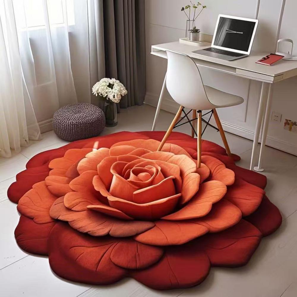 

Спеціальний килимок для повзання малюків у формі квітки Соняшник М який плед Нековзкий 60x60 см Півонія Килимок для підлоги Чайний столик