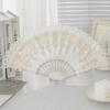 Elegant Lace Fan White Wedding Hand Fan Retro Handheld Fan  for Women