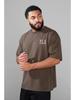 YOUNGLA Men's Cotton Oversized Round Neck Gym T-shirt 240 Fabric