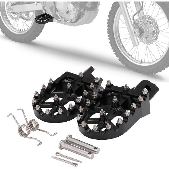 Dirt Bike Fußrasten, Motorrad Fußrasten Breitere Fußrasten Rastpedal CNC für CRF 110 CRF110F 2013-2023 CRF125F 2014-2023 Rot