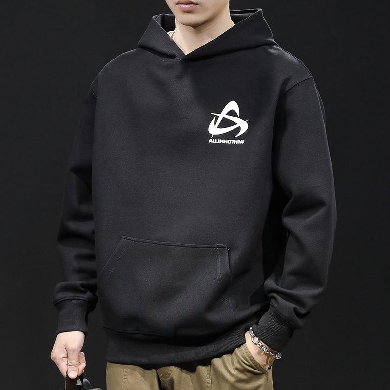 

Men s 2025 Trendy Heavyweight Hooded Sweatshirt - Autumn/Winter Long-Sleeve Jacket, American Style 2XL (suitable for 160-180 jin)