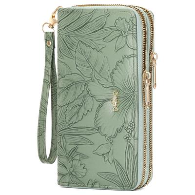 RNIEGA Women's Popular Long Wallet with Double Zipper, Large Capacity, Multifunctional Card Case, Coin Purse, and Bill Compartment, Anti-Skimming,