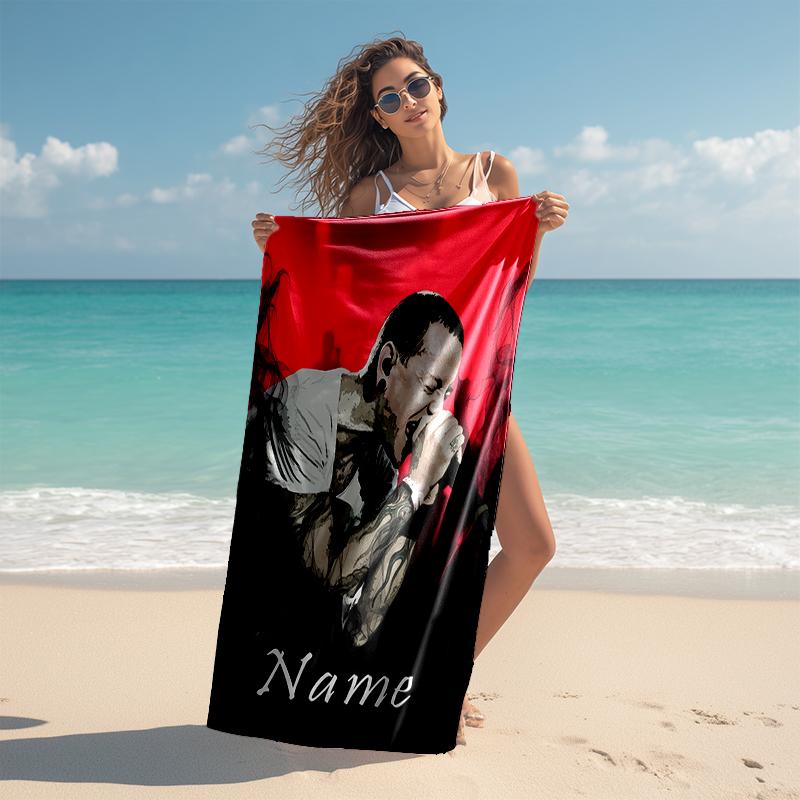 Personalized Customized Proof Beach Towel with Linkin Park Pattern - Soft, Absorbent,quick-drying,perfect Swimming,camping&bathing