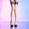 Sexy white Lace Camellia  Aurora Long Stockings Women Ultra-Thin Glossy Silky Reflective Silky Over-the-Knee Thigh Stockings