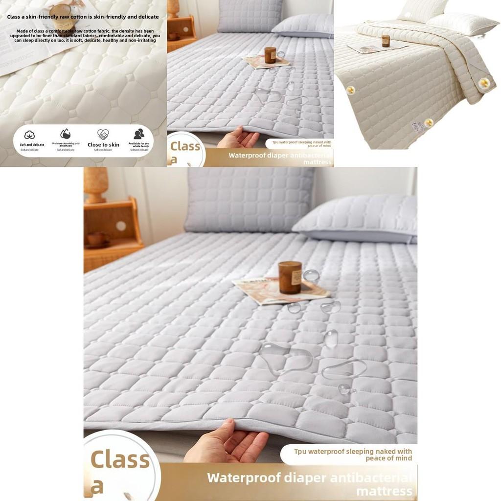 Polyester Bed Mattress Protector With Nonslip Waterproof Cover For Home And Dorm Use