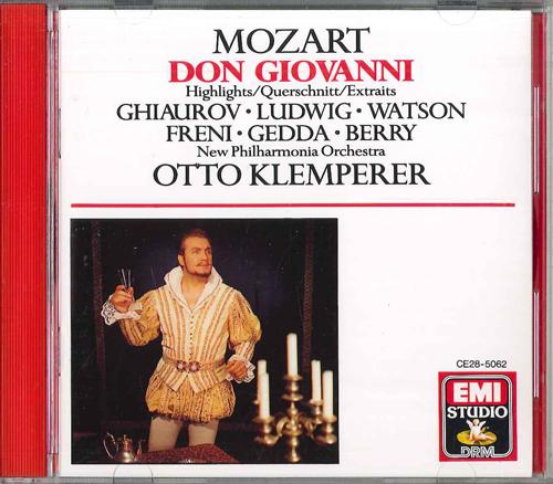 

CD ОТТО КЛЕМПЕРЕР - Моцарт: Опера Дон Жуан CE285062 EMI Japan Классика Б/У