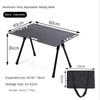 Portable Outdoor Camping Aluminum Alloy Lightweight Foldable Tactical Table Storage Rack Blackened Wind Picnic Table