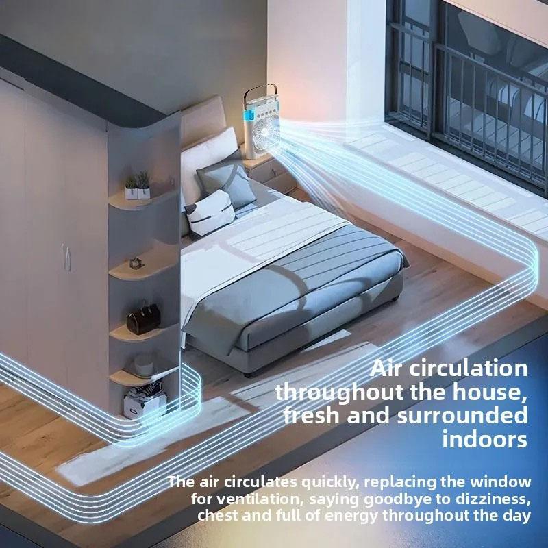 MIJIA 3-in-1 Portable Humidifying Fan Air Conditioner With LED Night Light Household Small Air cooler Office Adjustable