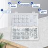100Pcs M6/8/10 1/4" 1/8" Metric Grease Fittings Kit Versatile Stable Grease Fittings Assortment Kit Solid Grease Zerk Assortment