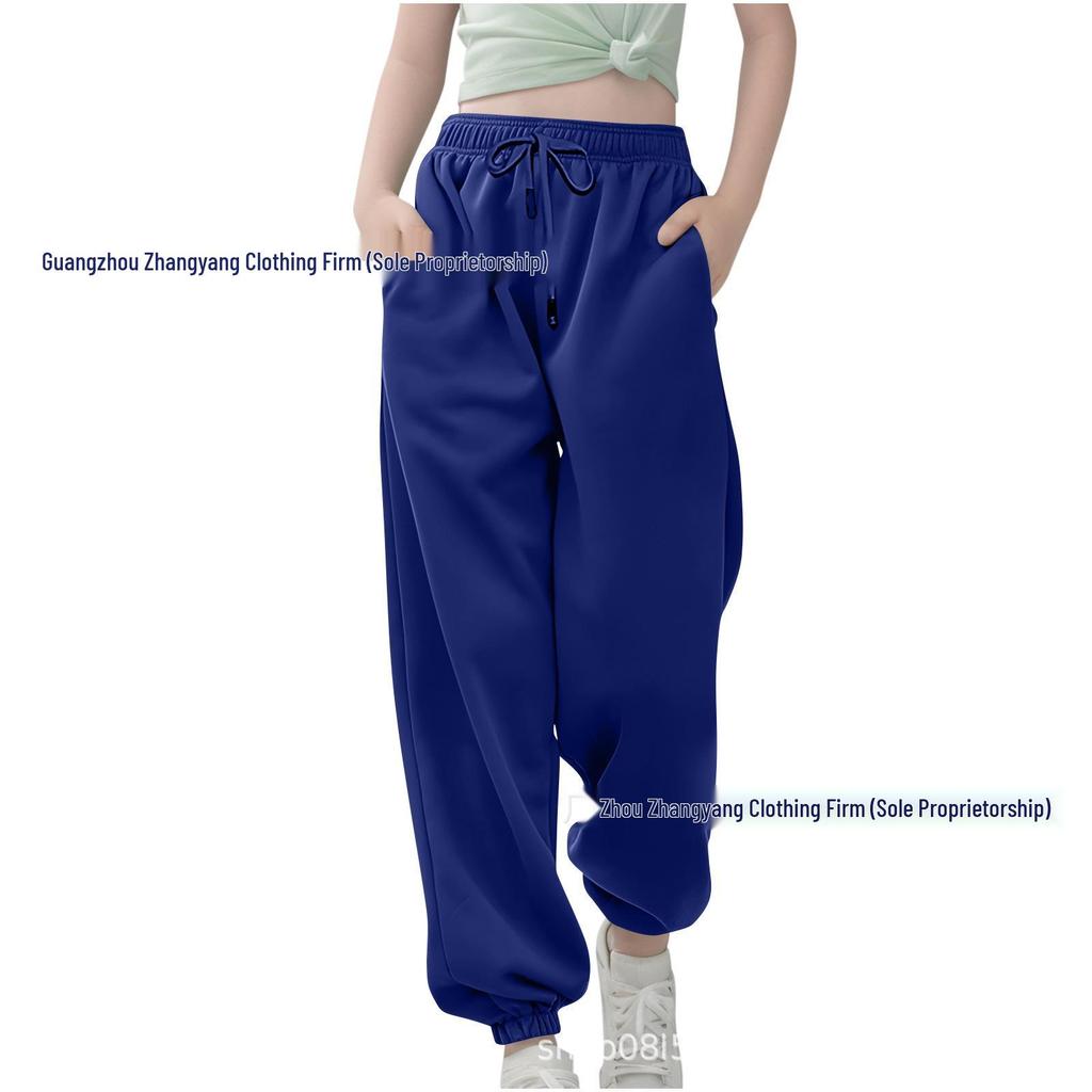 Enfärgade Långbyxor för Pojkar och Flickor, Löst Snitt för Vår/Höst, för Barn