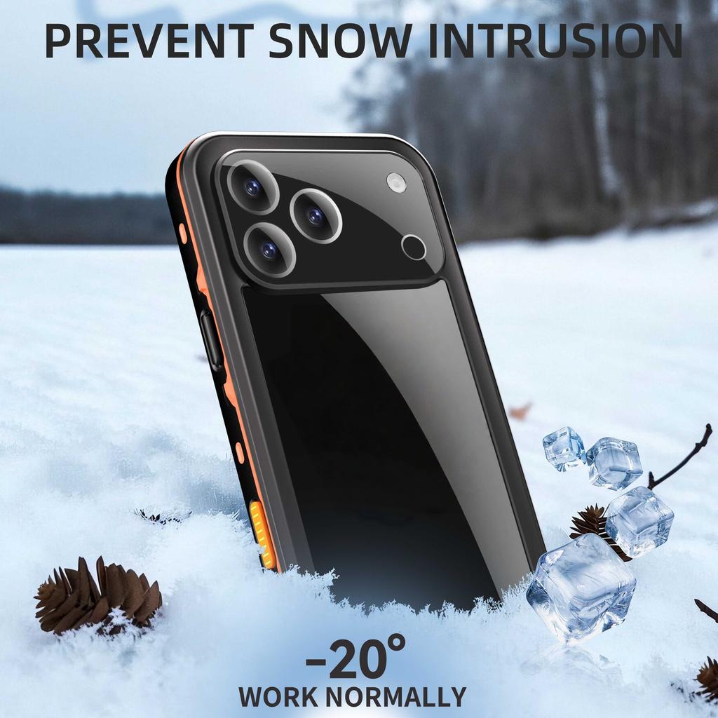 Shellbox-Compatible with IPhone 17 Pro Max /17 Pro/ Air /17, Transparent Shockproof and Dustproof IP68 Waterproof Phone Case