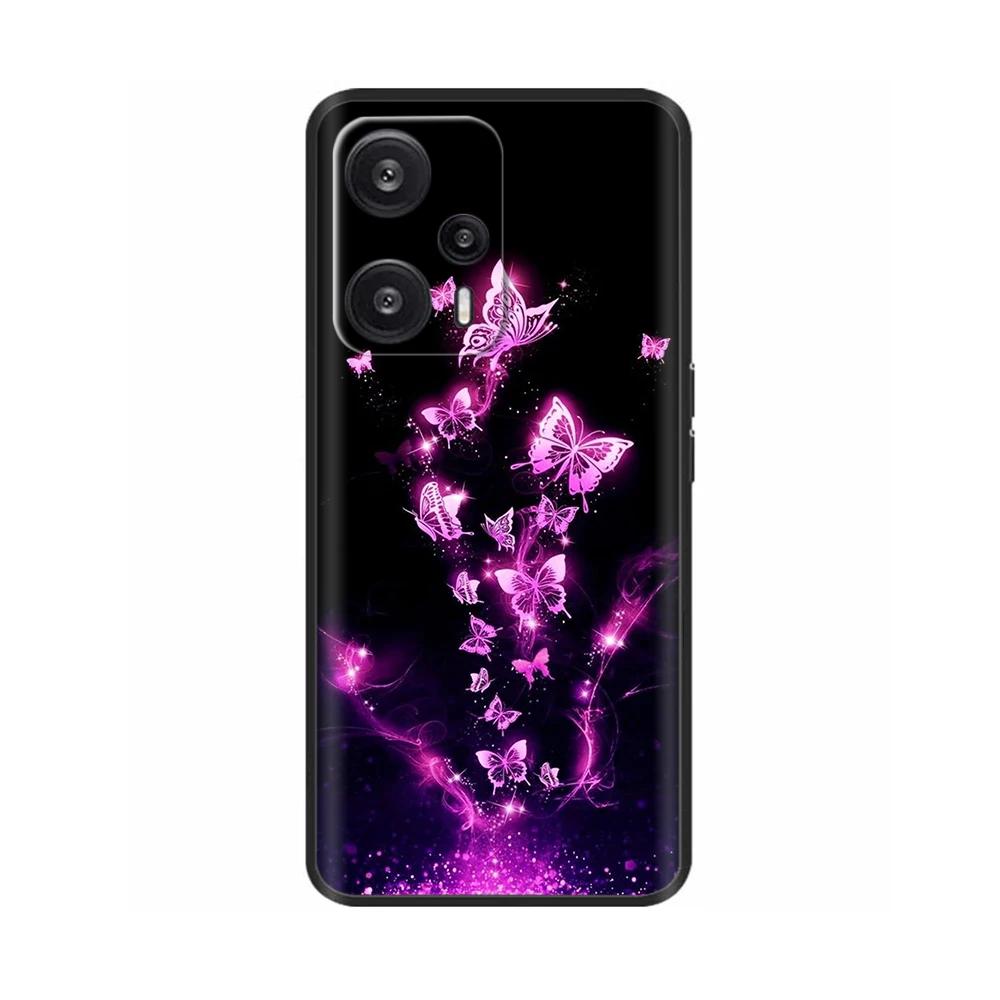 For Xiaomi Poco F5 Pro Case Painted Flower Back Cover Full Protection Soft Case for POCO F5 PocoF5 F5Pro Fundas Phone Casing