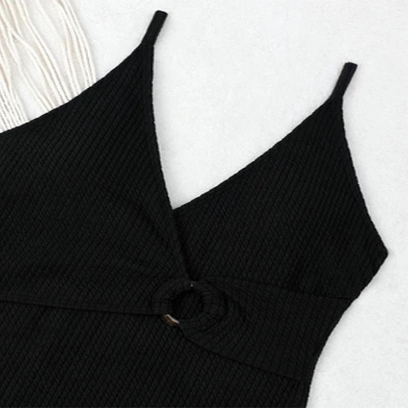 One-piece Swimsuit Women's 1011 New European and American V-neck Slim Sexy Beach Hot Spring Bikini Swimsuit