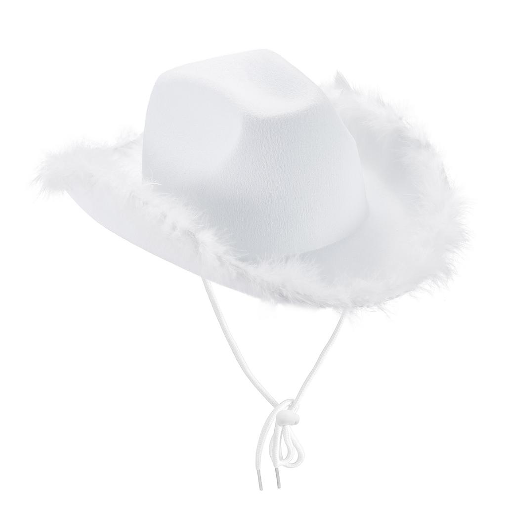 Cowboyhoeden voor Meisjes en Jongens, Brede Rand, Western Cowgirl Hoed met Verstelbaar Bandje, Kostuumaccessoires