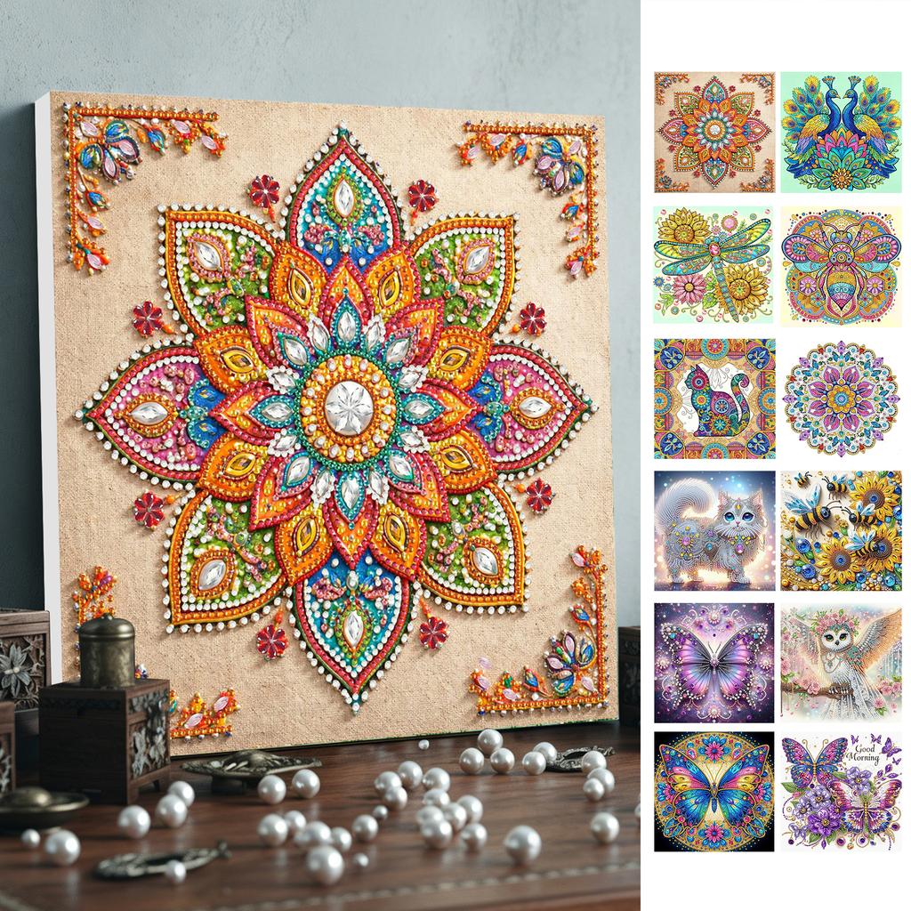 Special Shaped 5D DIY Partial Drill Diamond Art Kit for Adults DIY Gift Home Decor Diamonds Dots Gem Art Kits With Frame 25x25cm