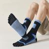 Breathable Split-toe Socks Quick Dry Men Socks Patchwork Five Toe Socks Basketball